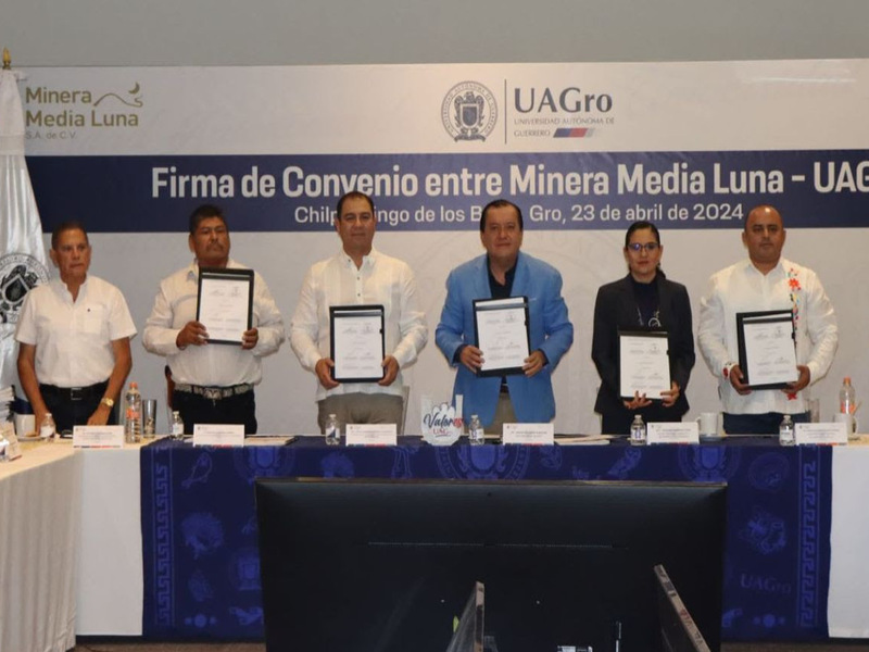 Renueva Minera Media Luna convenios con la Universidad y cooperativas pesqueras del Balsas