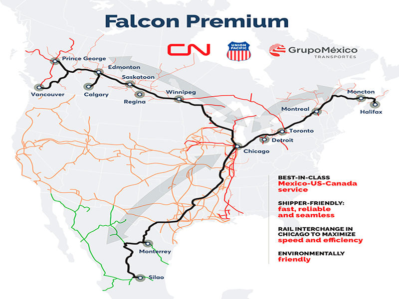 CN, UP y GMXT anuncian creación de servicio ferroviario trilateral