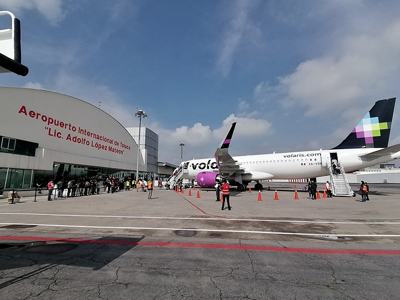Volaris reinicia operaciones en el Aeropuerto de Toluca