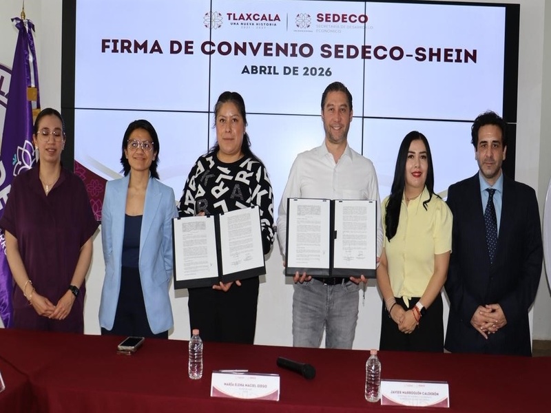 SEDECO y SHEIN firman convenio para impulsar la proveeduría local y fortalecer el sector textil de Tlaxcala
